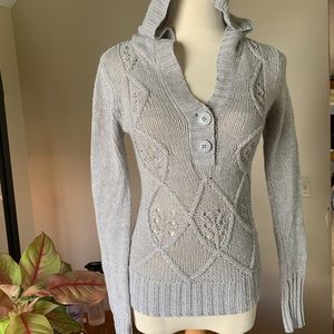Grey Hooded Sweater